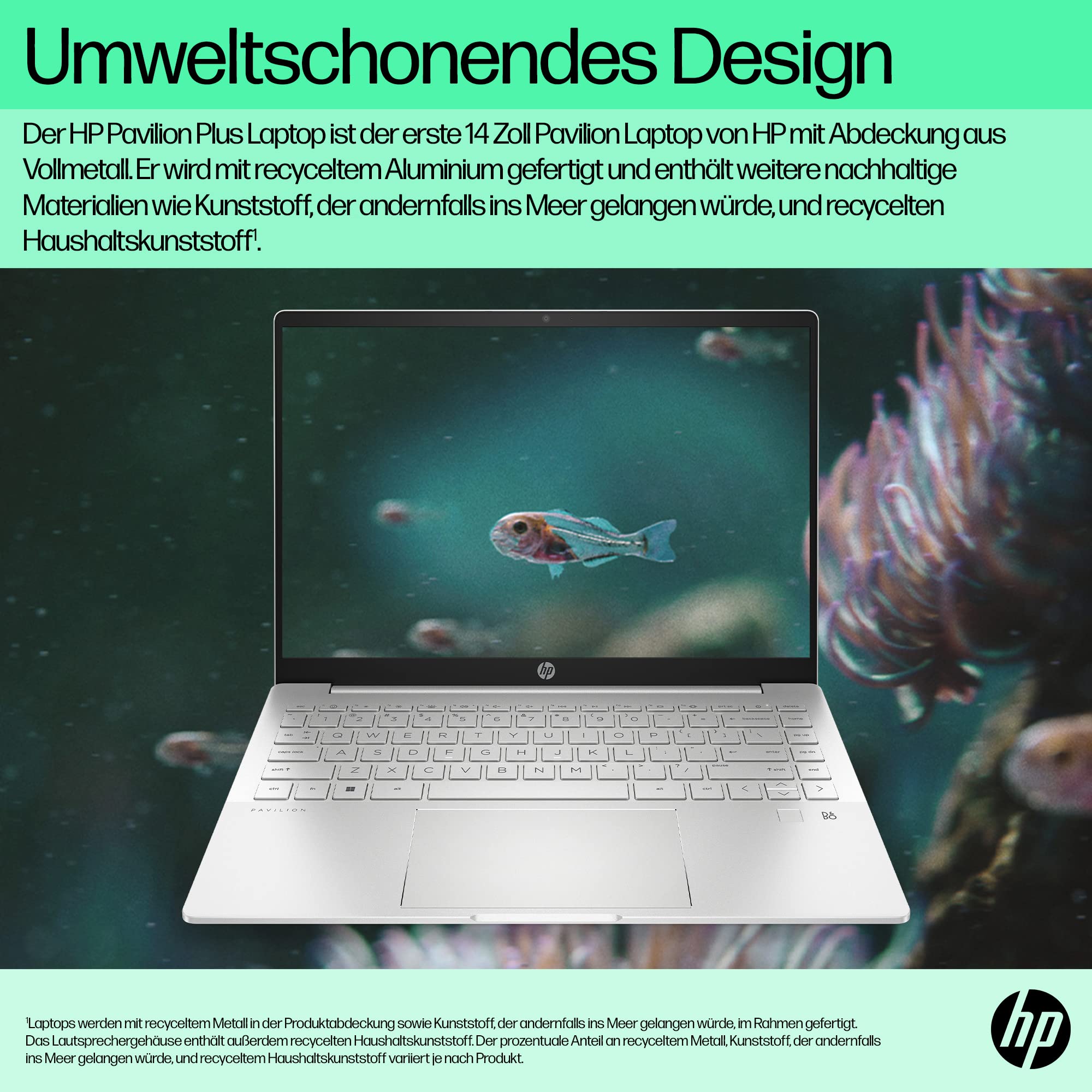 HP Pavilion Plus Laptop mit 14 Zoll 2.8K-Display und i7-12700H